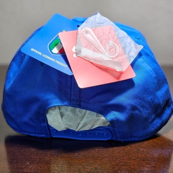 Puma Italia National Soccer Team Dad Hat Cap Blue White 3D Vinyl Logo Adjustable - Picture 8 of 10